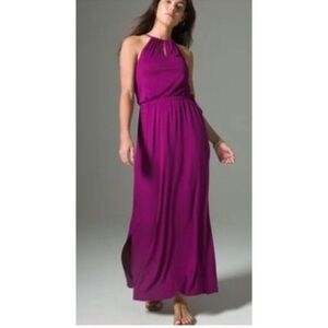 Soma Magenta Keyhole Halter Maxi Dress
